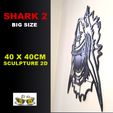 SHARK BS 2.jpg SHARK 2D - BIG SIZE - WALL DECOR