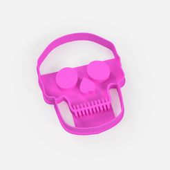 calavera cortante img.png STL file skull cookie cutter・3D print design to download, Argen3D