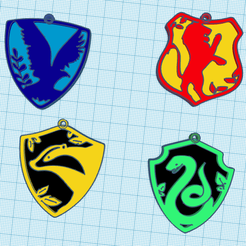STL file Ravenclaw - Keychain 🗝️・Model to download and 3D print・Cults
