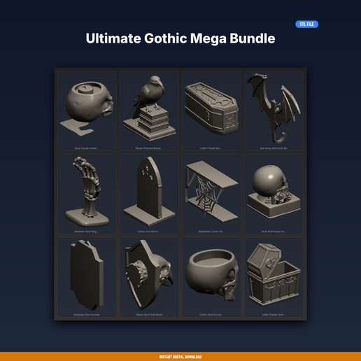 Ultimate Gothic Mega Bundle - 12-Model STL Bundle