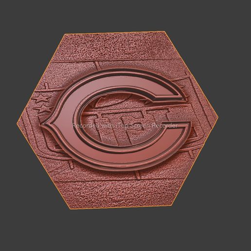 Football NFL Wall Deco Bears 3D model
