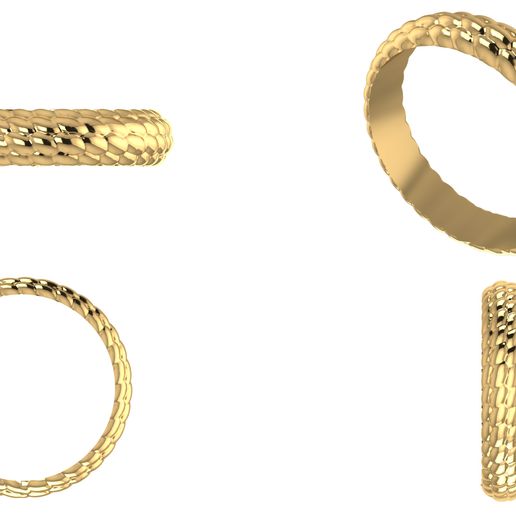 Snake skin ring 3D model
