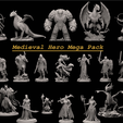 19fc0295-d4da-438e-965b-4da5f09732e4.png Medieval Hero Mega Pack  10 Fantasy Characters STL OBJ