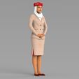 emirates-airline-stewardess-highly-realistic-3d-model-obj-wrl-wrz-mtl (9).jpg Emirates Airline stewardess ready for full color 3D printing