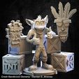 11.jpg Crash Bandicoot Diorama, Uka uka and Aku Aku 3D Printable