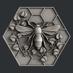 bee.jpg STL file 3d models bee・3D printable design to download