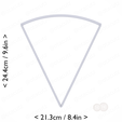 1-7_of_pie~9.25in-cm-inch-top.png Slice (1∕7) of Pie Cookie Cutter 9.25in / 23.5cm