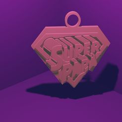 super-papa.jpg Fichier STL gratuit porte-clés SUPER PAPA・Design à télécharger et à imprimer en 3D