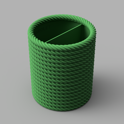 NautiCup_2-Compartments.png Free STL file NautiCup - Rope Pencil Holder (2 Compartments)・3D printing idea to download