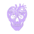 Skull Hearth.stl Skull Real Heart Form 2D Wall Art/Window Art