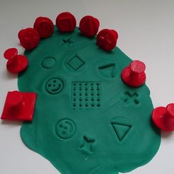 Tampons pâte à modeler _ Stamps.JPG Free 3D file Plasticine Stamp Pads _ Plasticine Stamp・3D printing model to download