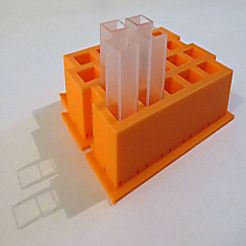 cuvetteHolder.jpg Free 3D file Customizable Cuvette Rack/Tray/Holder・3D print object to download, ccox