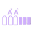 logo_battery_full_and_empty.stl Empty battery logo, full battery logo for battery dispenser  - Logo piles vides, logo piles pleines pour distributeur de piles - logo pila usada, pila llena