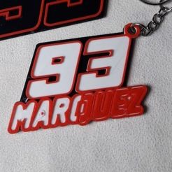 4234.jpeg STL file Marc Marquez 93 key ring・3D printable model to download