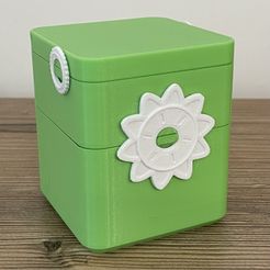 IMG_4150.jpg Бесплатный STL файл Stacked boxes with lid fastened together with flowers・Модель 3D-принтера для скачивания