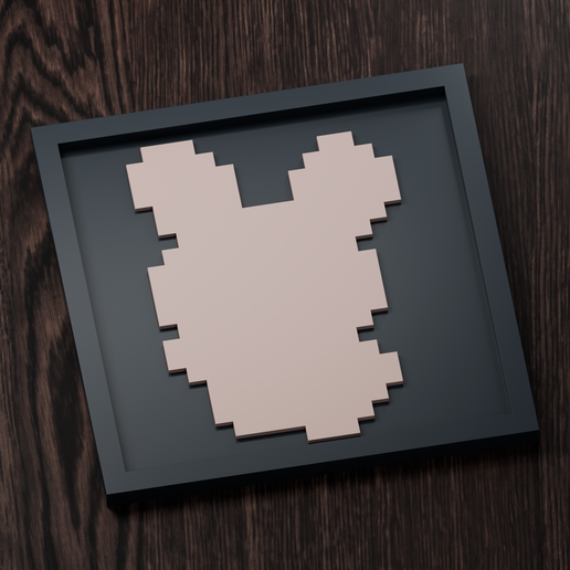 Spinda - Pokemon Silhouette Frame | Box sprite | STL