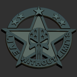 L1.png STL file Punisher 3D Model STL CNC file, 3D printer・Model to download and 3D print