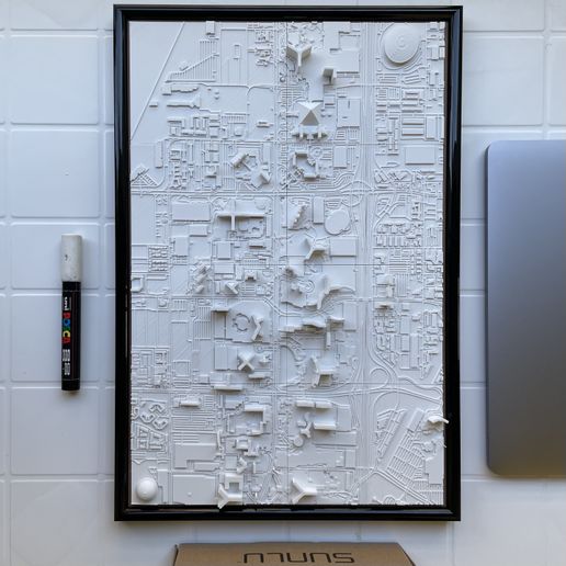 IMG_0912.jpg LAS VEGAS FRAMED WALL ART CITYSCAPE ARCHITECTURE BUILDINGS SOUVENIR CITY MAP ART