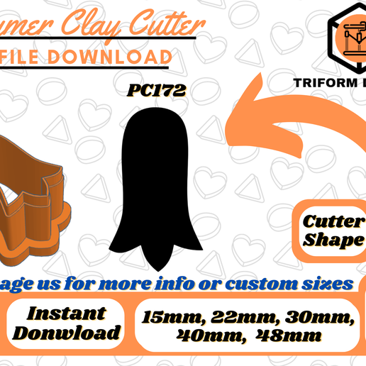 Petal Polymer Clay Cutter | PC172 3D model