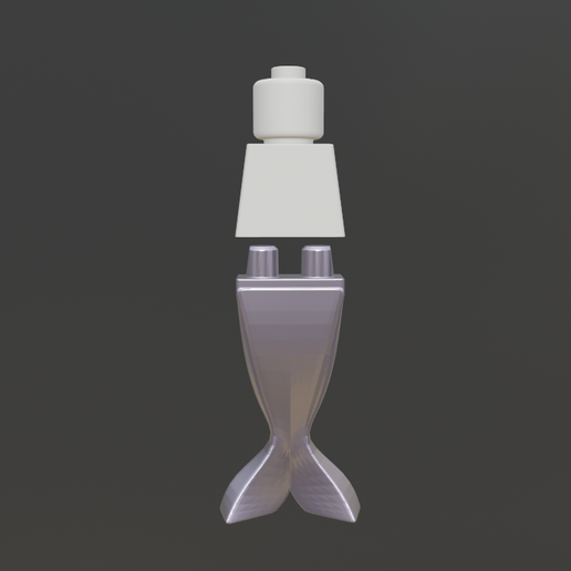 Lego Mermaid Tail Replacement 3D model