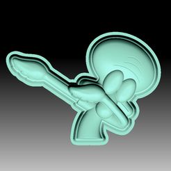Squidward-VACUUM-PIECE.jpg Fichier STL MOULE POUR BOMBE DE BAIN SQUIDWARD・Modèle pour impression 3D à télécharger