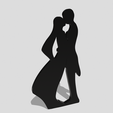 Shapr-Image-2024-04-10-164606.png Bride and Groom Decoration, Hug Kiss Couple Silhouette, Love Ornament