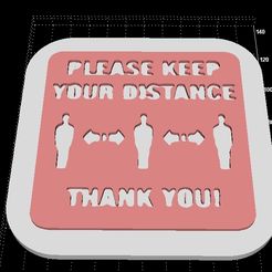stencil2.jpg Бесплатный STL файл Please keep distance text/stencil/ sign・Дизайн 3D принтера для загрузки