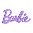 Barbie_letras_2.stl Llavero Barbie logo mod 2