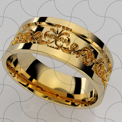 Ring063.png Archivo STL Fine Jewelry, Ring With Texture 01・Objeto imprimible en 3D para descargar