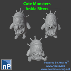 Ankle-Biters_Medium.png Archivo 3D gratis Monstruos simpáticos (mordedores de tobillos)・Modelo para descargar y imprimir en 3D