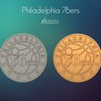 01.jpg Philadelphia 76ers logo relief 3D print model