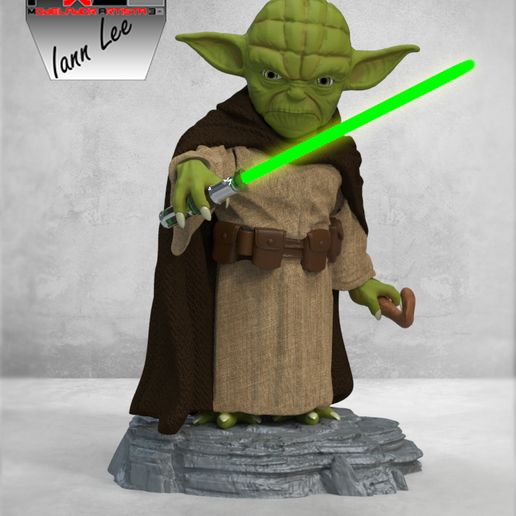 Jedi Master Yoda Star Wars Divided and with sockets 3D model