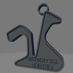 Circuit-de-Jerez.png STL file Circuit de Jerez keychain・3D print design to download