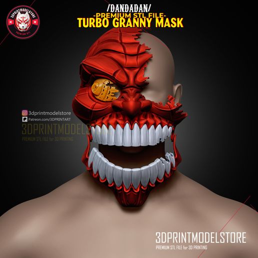 💀 Dandadan Okarun Mask - Turbo Granny Mask - Okarun Cosplay
