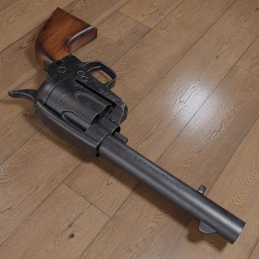 🤠 Colt Single Action Army Revolver .45 (PropGun) 1/1 Size・ STL