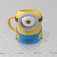 3D Builder 9_4_2020 11_11_32.png Minion Stuart Cup Glass Mug