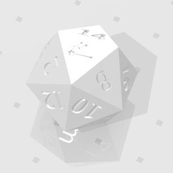 D20 - Magic Wand.jpg STL file D20 - Magic Wand Symbol Logo・3D printer design to download