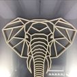 IMG_5021.jpg STL file Elephant 'geometric'・Template to download and 3D print