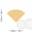 1-4_of_pie~1in-cm-inch-cookie.png Slice (1∕4) of Pie Cookie Cutter 1in / 2.5cm