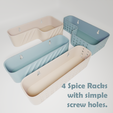 2.png Set of 4 spice racks with screw holes 🧂