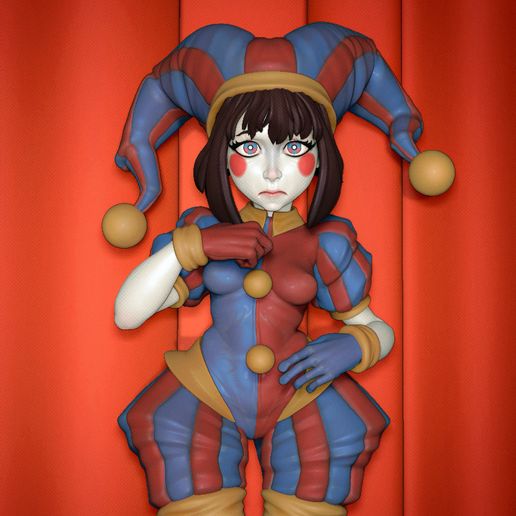 🗿 Pomni fanart sculpture・Free 3D File for ・Cults