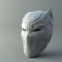 black_panter_mask.jpg Datei STL Black Panther Maske・Modell für 3D-Druck zum herunterladen