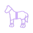 horse3.stl Stencil (kit) animals cookie cutter