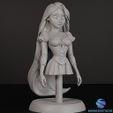 4.jpg Бюст Рапунцель Disney Princess STL 3D Print Model Figure