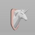 IMG_3800.png Unicorn Head Trophy Low Poly with Backplate