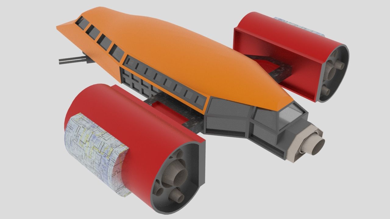 Jüpiter-300-Spaceship-3.jpg Download STL file Jüpiter - 300 Spaceship • Design to 3D print, elitemodelry