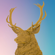 2.png Deer head 3D MODEL STL FILE FOR CNC ROUTER LASER & 3D PRINTER