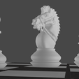 chess-room-knight-white-close-look.png American Stauton Chess Set + Chess Board Standart