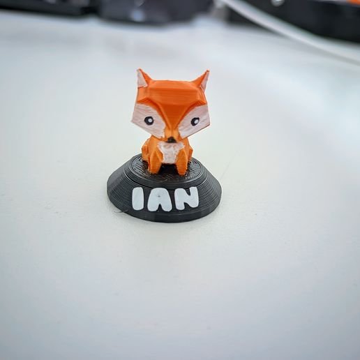 🦊 Low Poly Mini Fox Reminder・ STL File for 3D printing・Cults