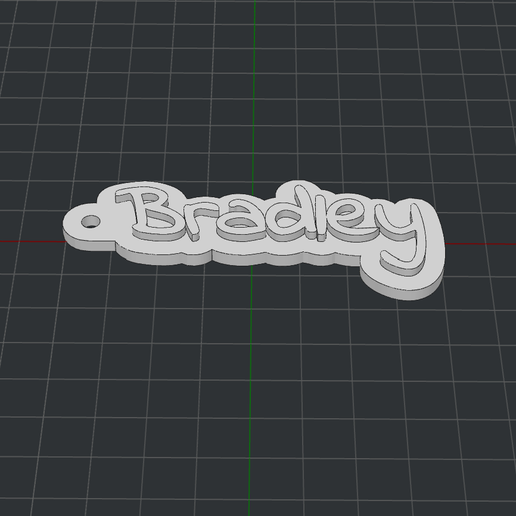 Bradley, Keychain, Name 3D model